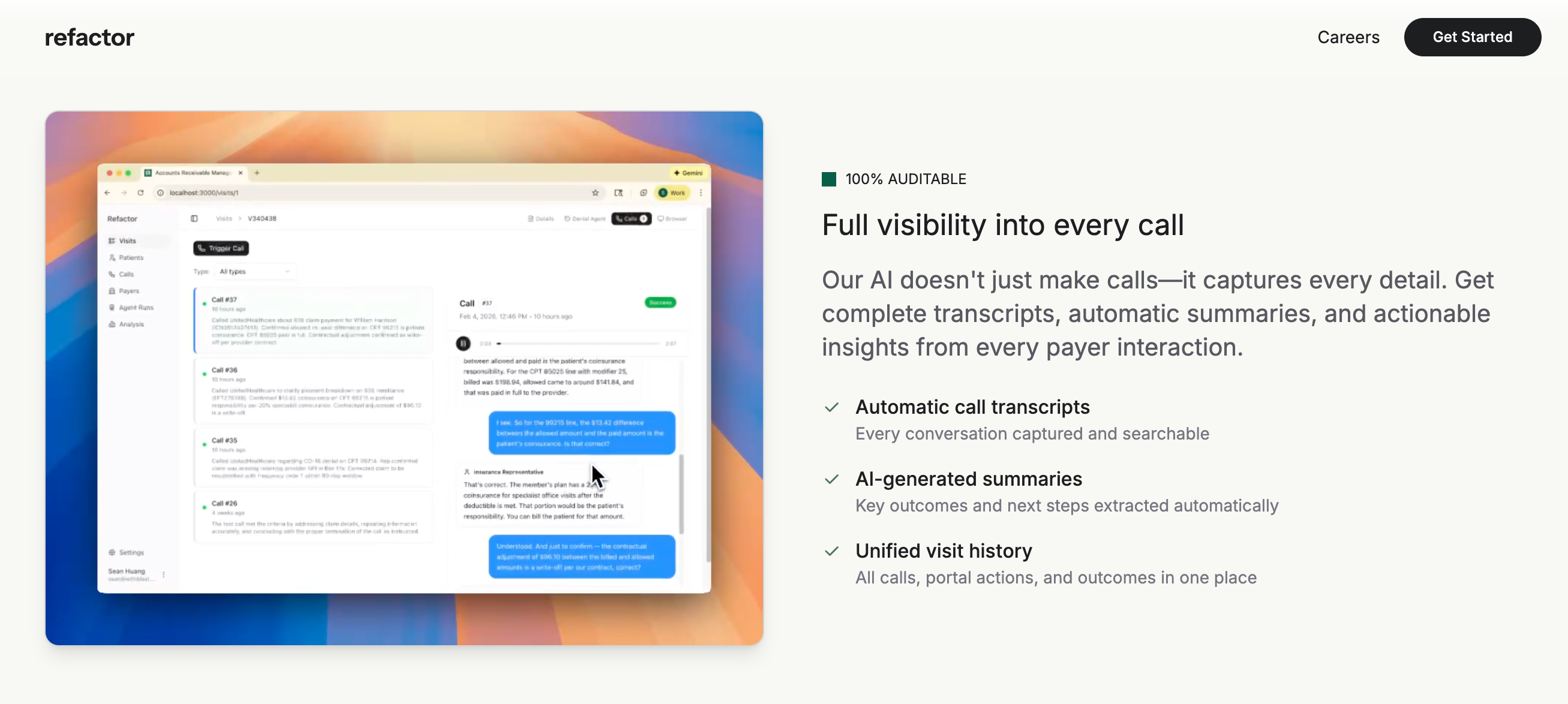 Refactor (YC S24) — visual 1